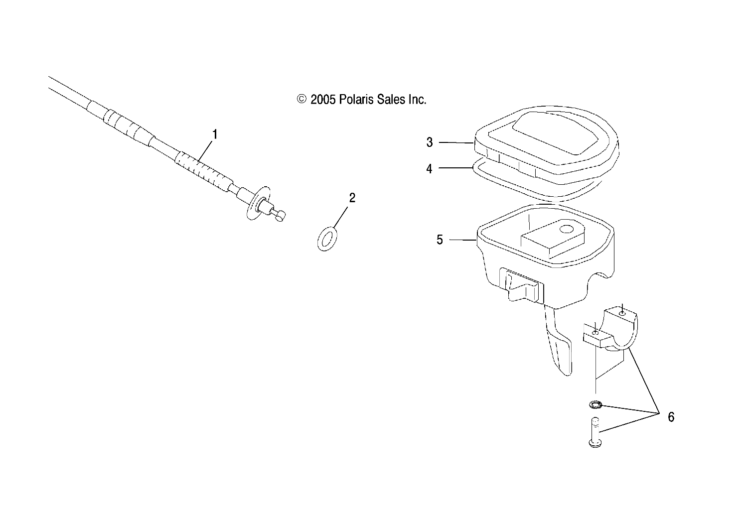 Part Number : 7081306 THROTTLE CABLE  1/4 TURN