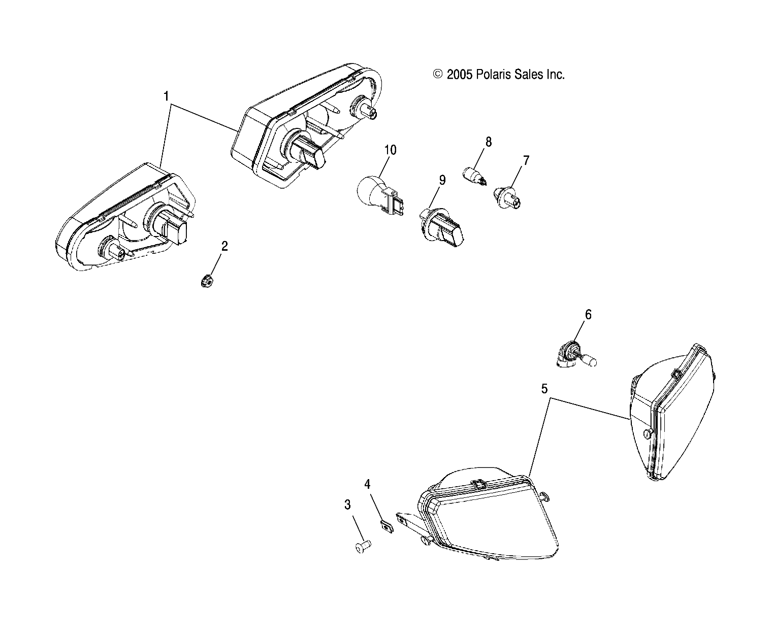 Part Number : 2410425 HEADLIGHT ASM 30/30W SIDE LH