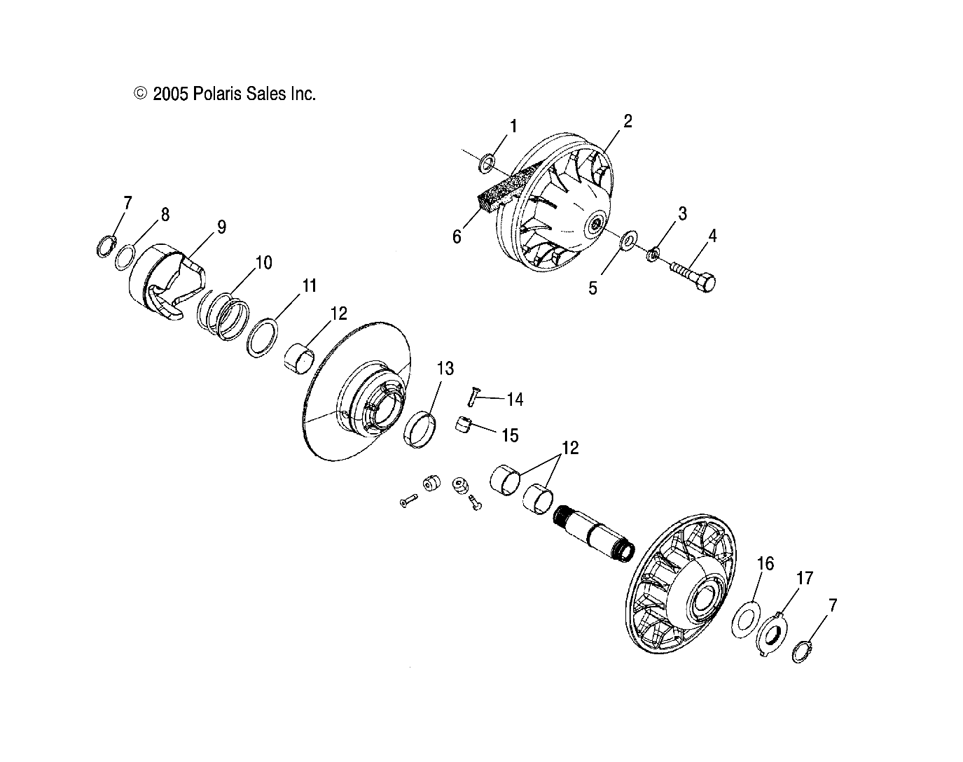 Foto diagrama Polaris que contem a peça 3211069