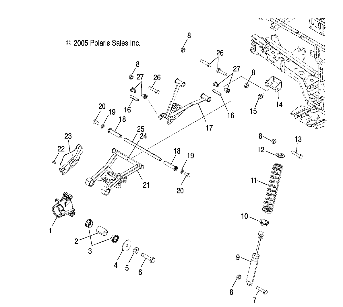 Foto diagrama Polaris que contem a peça 1015117-293