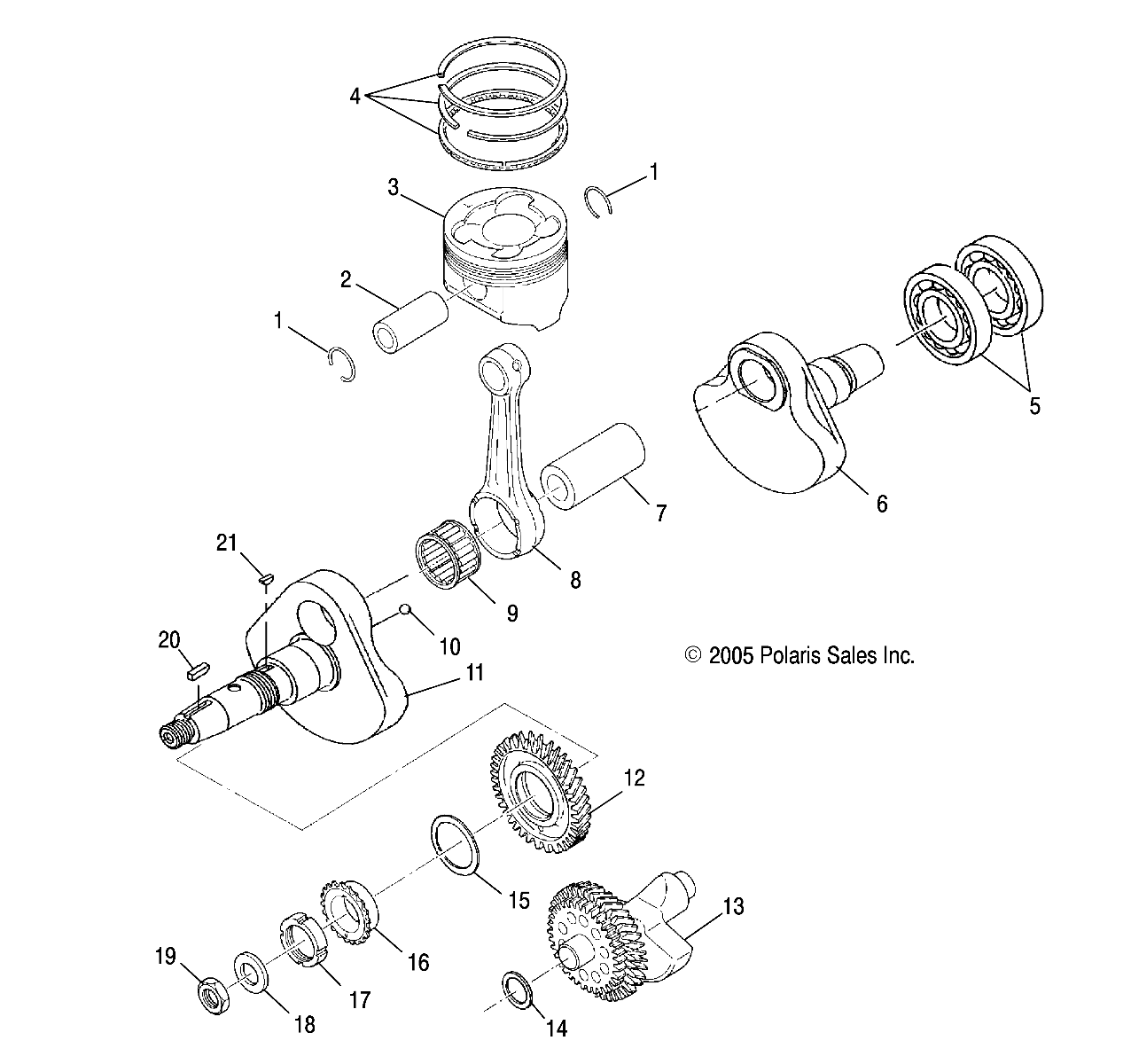 Foto diagrama Polaris que contem a peça 3085341