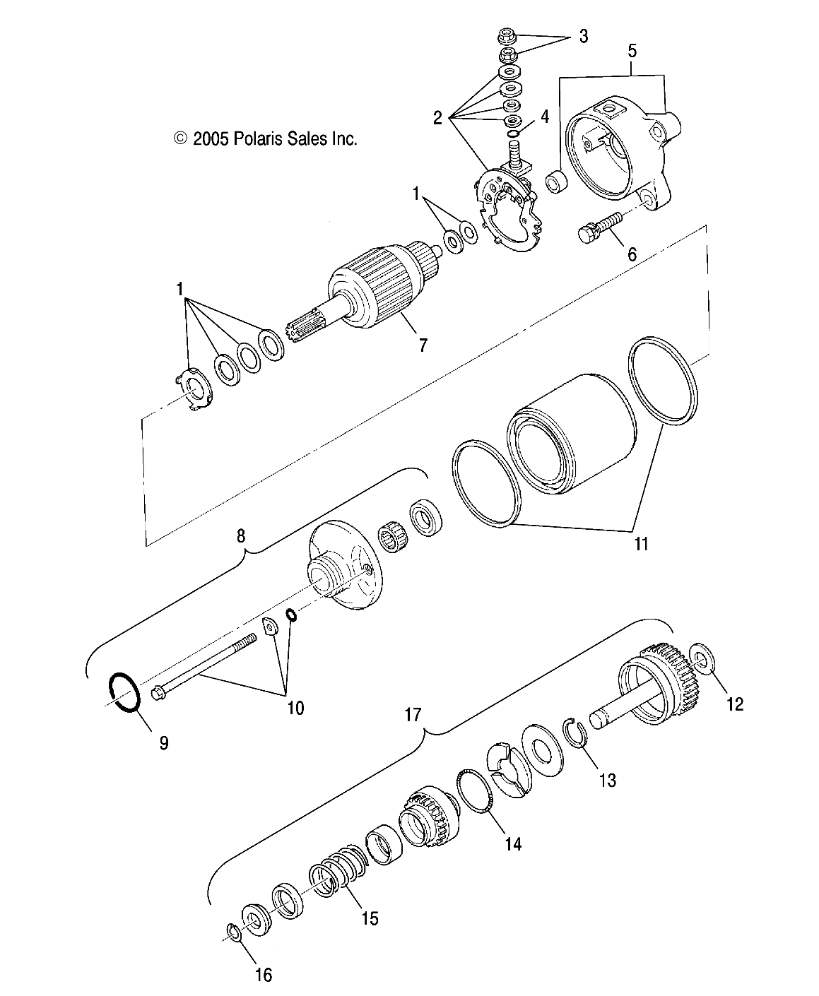 Foto diagrama Polaris que contem a peça 3084406