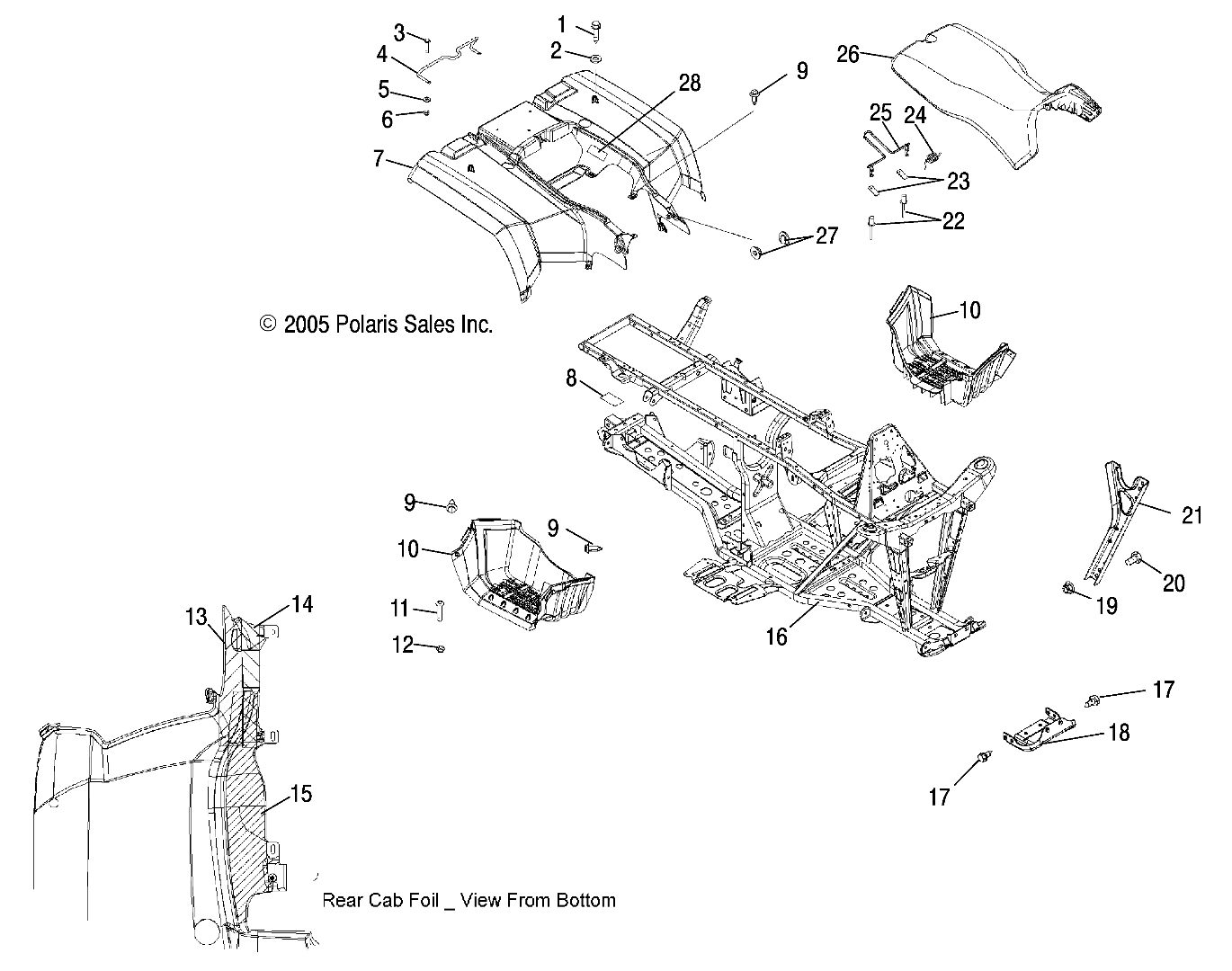 Foto diagrama Polaris que contem a peça 7172922