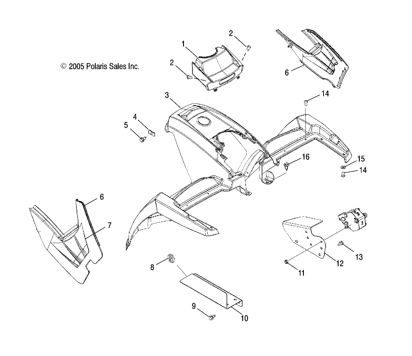 Part Number : 5435352-053 COVER-FRONT MED YLW