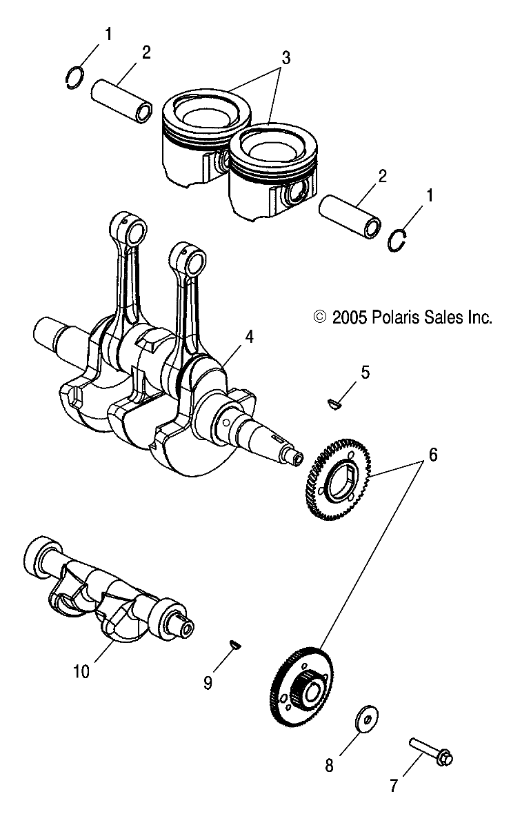 Part Number : 2203067 CRANKSHAFT KIT  700 ATV