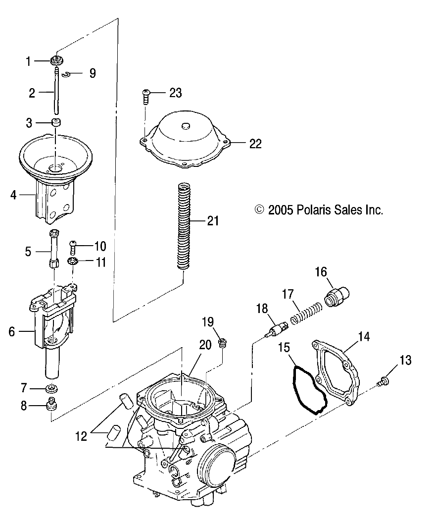 Foto diagrama Polaris que contem a peça 3130512