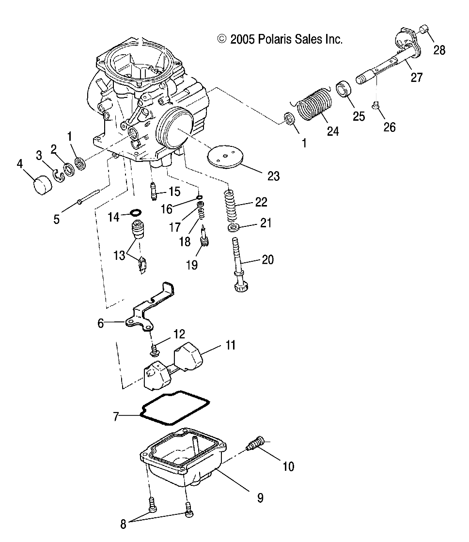 Foto diagrama Polaris que contem a peça 3130525