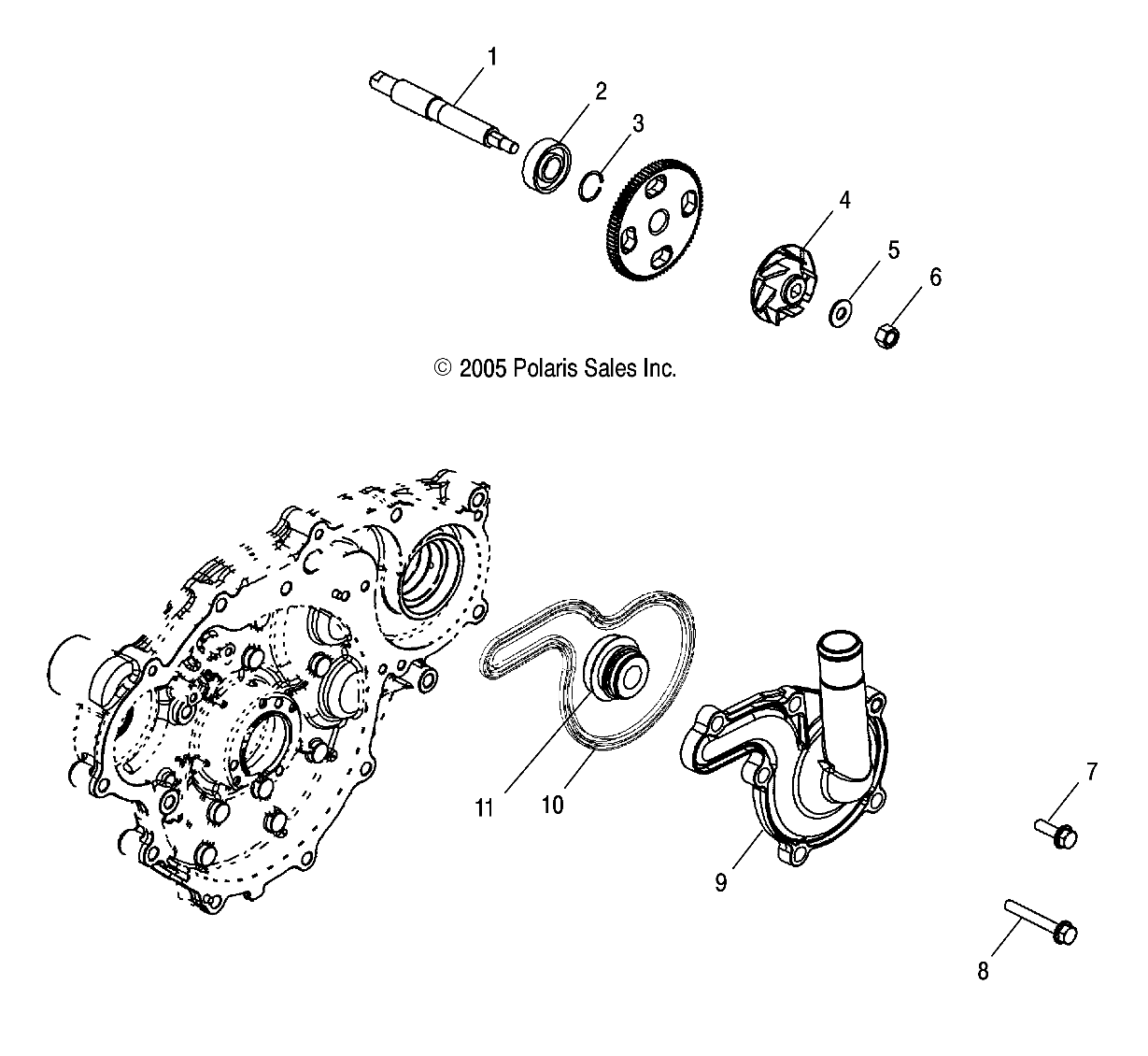 Part Number : 5135093 SHAFT-OIL/WATER PUMP