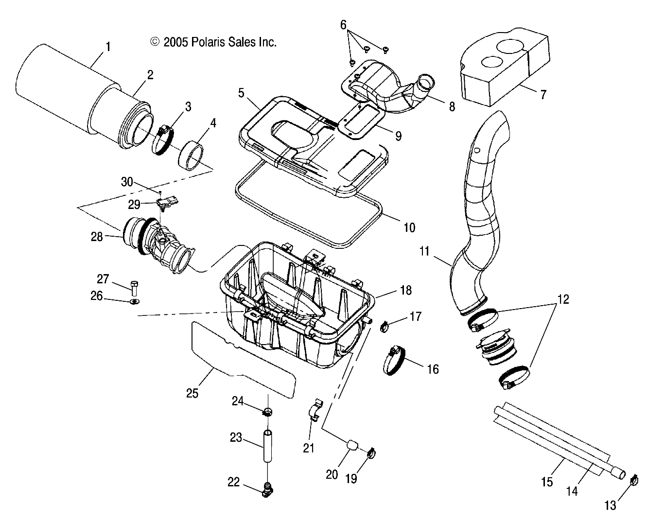 Foto diagrama Polaris que contem a peça 5412518