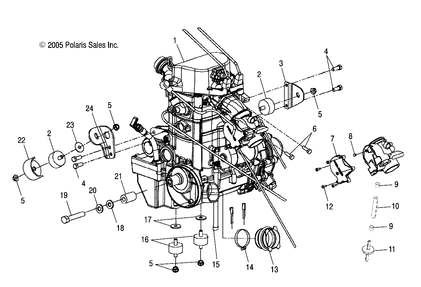 Part Number : 2203064 KIT-SHORT BLOCK 700 EFI ATV