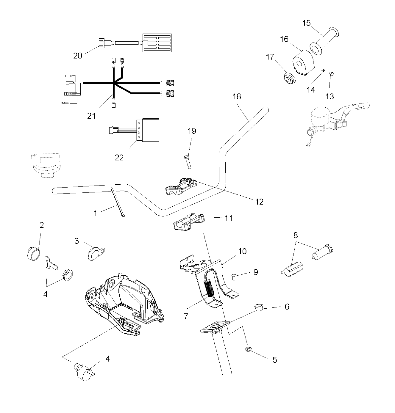 Foto diagrama Polaris que contem a peça 8360011-15