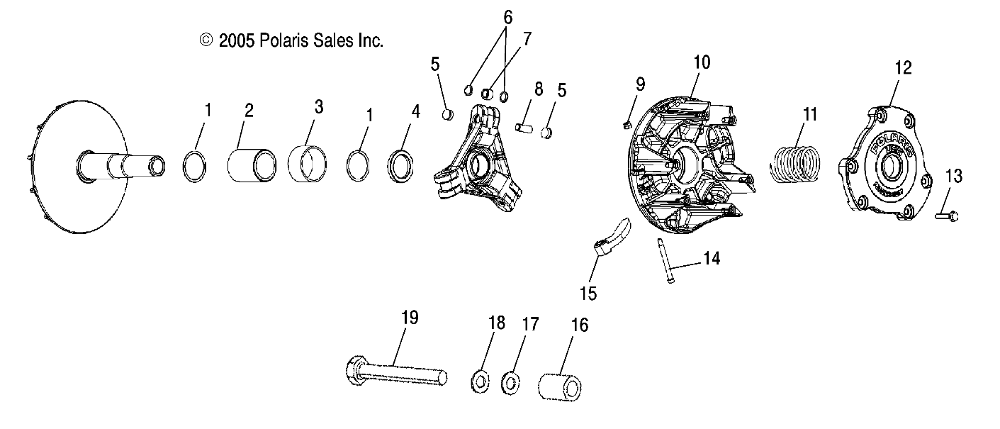 Foto diagrama Polaris que contem a peça 5631215