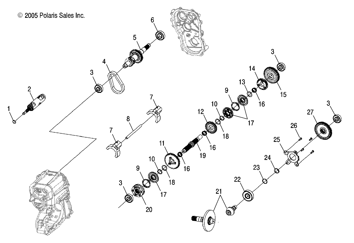 Foto diagrama Polaris que contem a peça 3233912