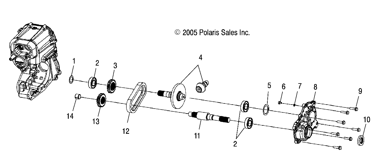 Part Number : 1332437 ASM-GEARCASE GEN 2 2.70H NO PL