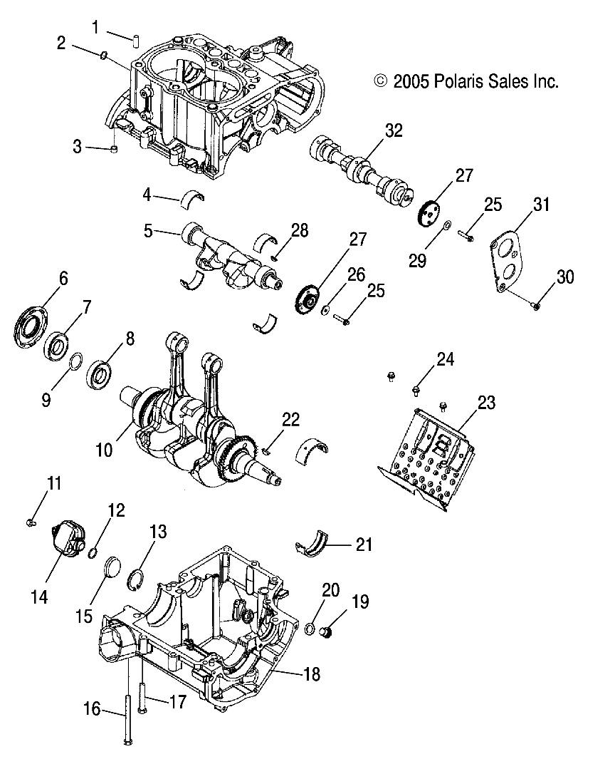 Part Number : 2203300 KIT-CRANKCASE ATV 700/800