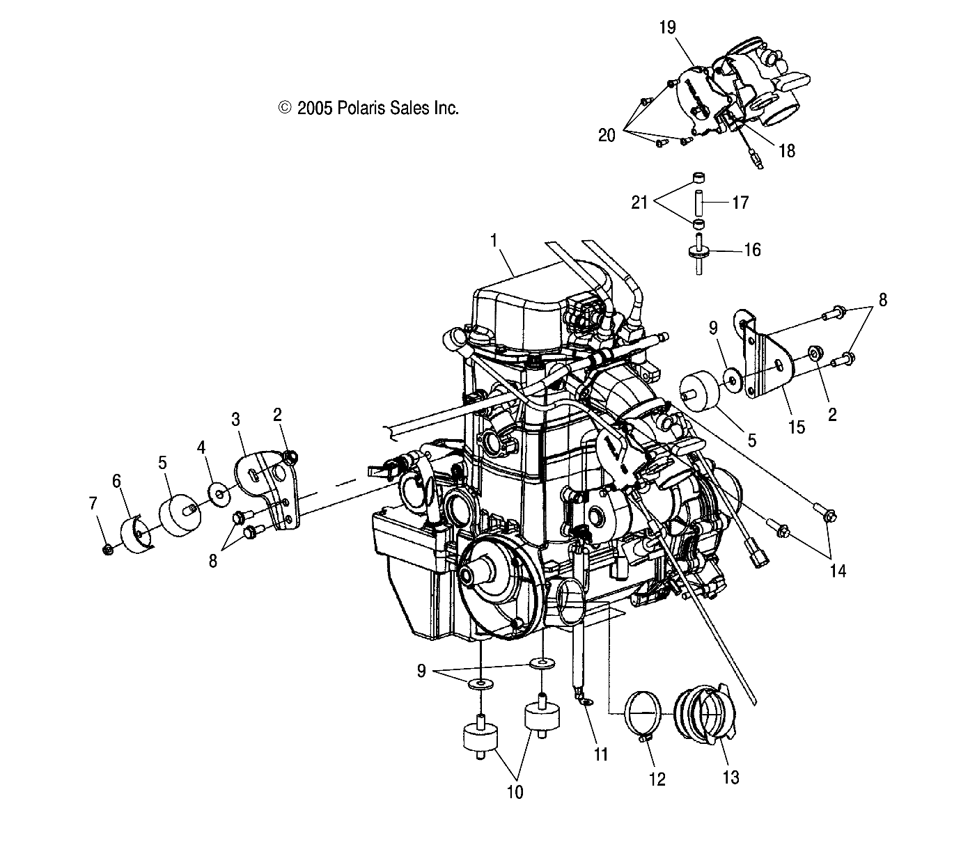 Part Number : 2203066 KIT-SHORT BLOCK 800 EFI ATV