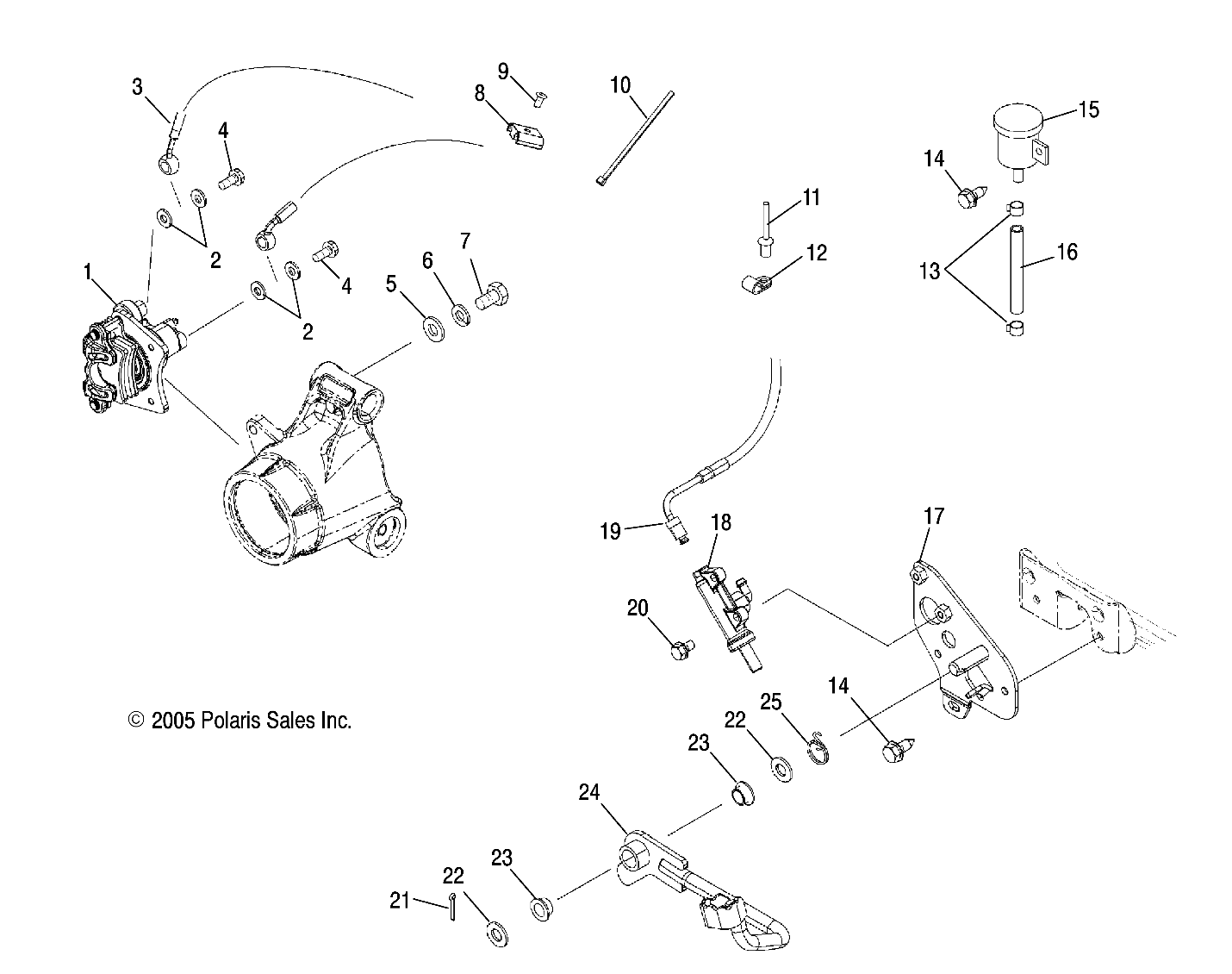 Foto diagrama Polaris que contem a peça 1013414-067
