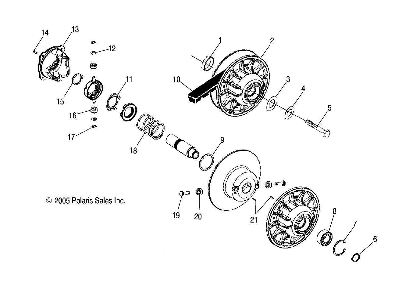 Foto diagrama Polaris que contem a peça 5248227