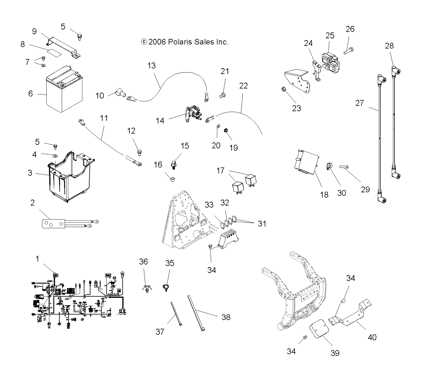 Foto diagrama Polaris que contem a peça 4011511