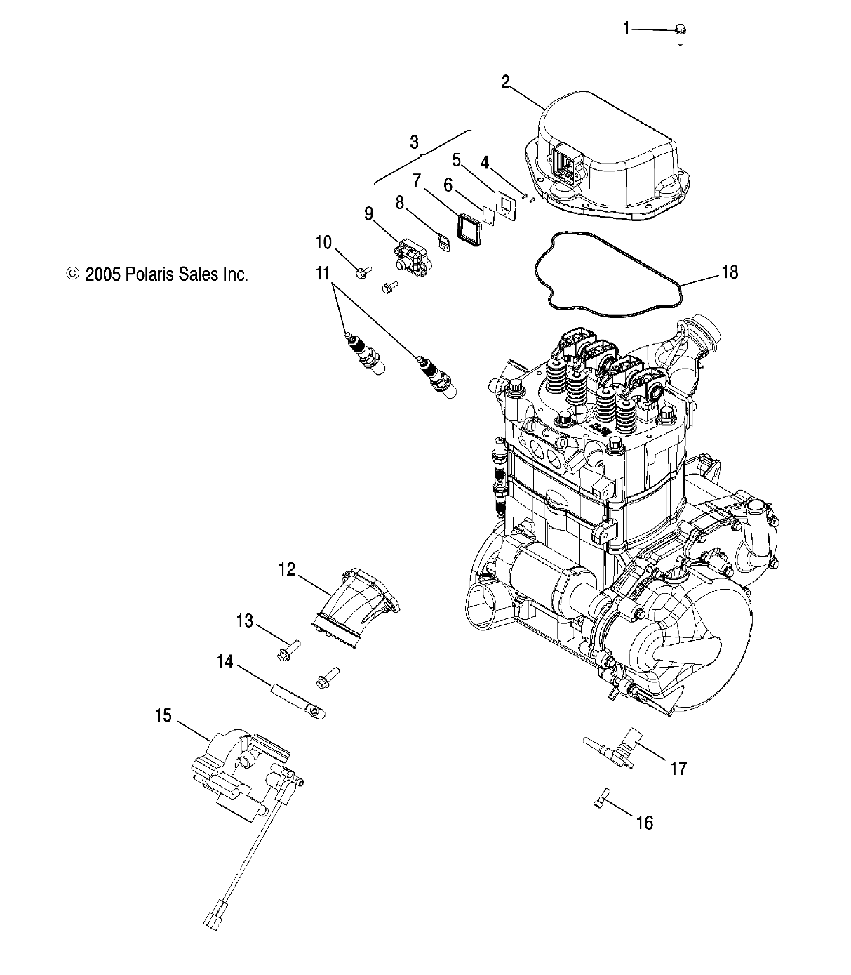 Foto diagrama Polaris que contem a peça 5830122