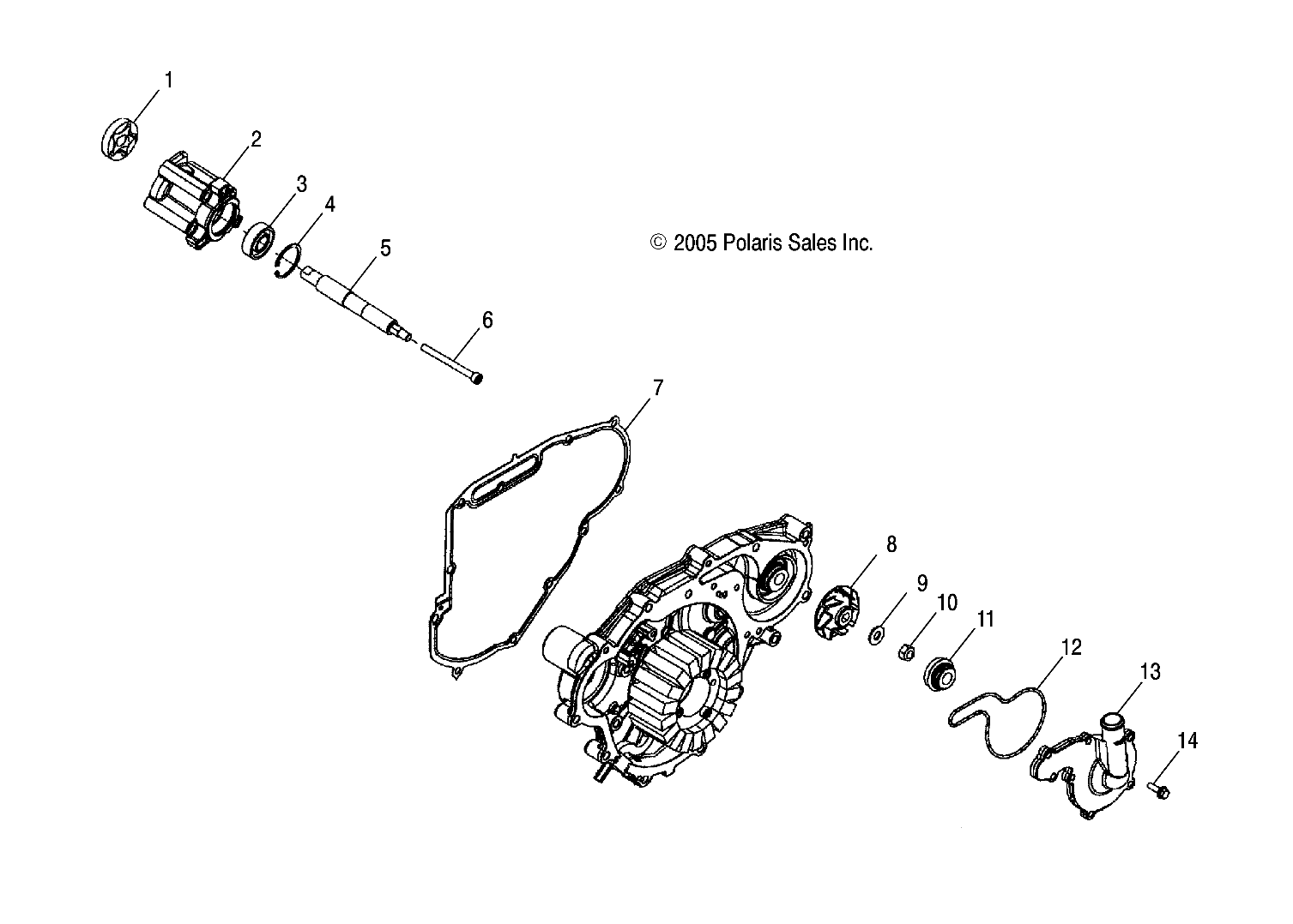 Foto diagrama Polaris que contem a peça 5135093