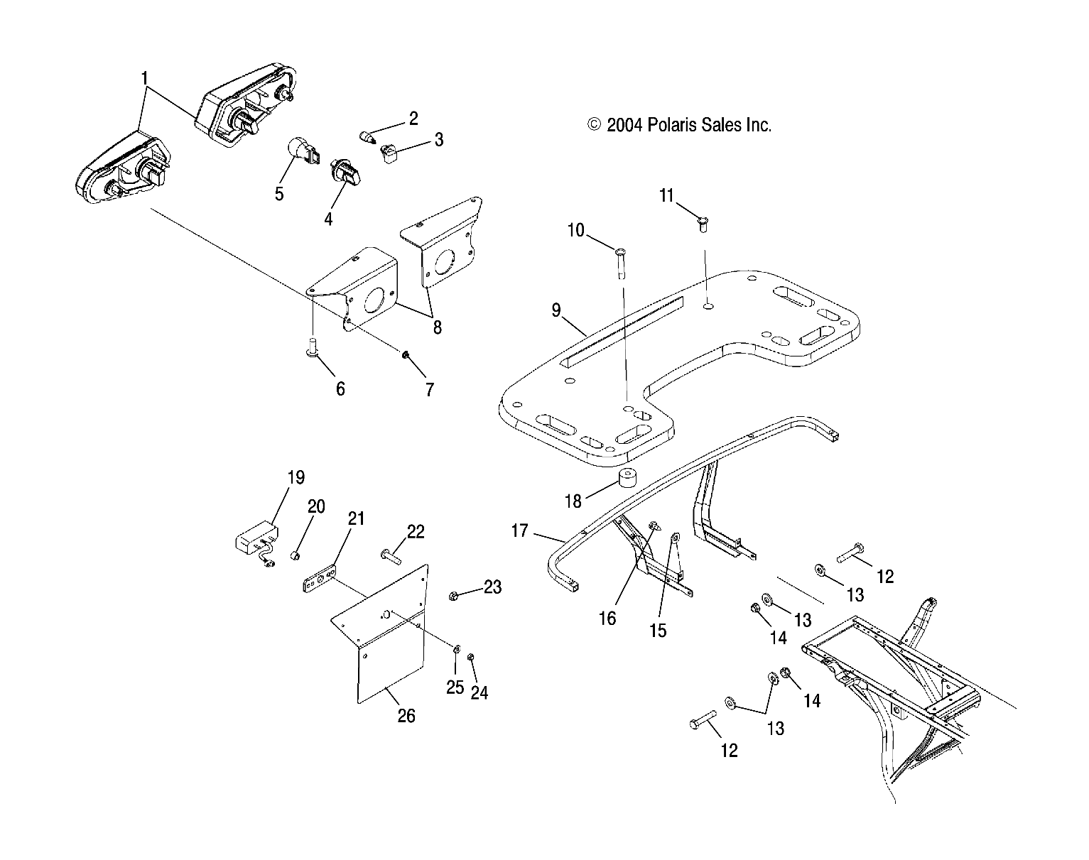 Part Number : 5249204-067 BRKT-REGISTRATION PLATE BLK