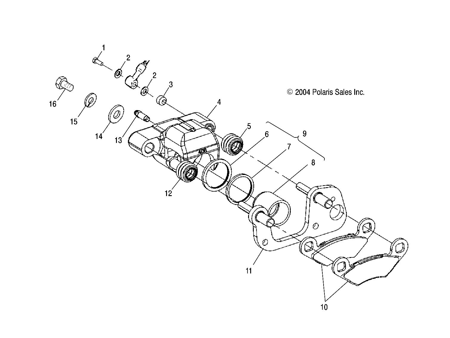 Part Number : 1910869 CALIPER ASM BRAKE RH 1-3/16 7