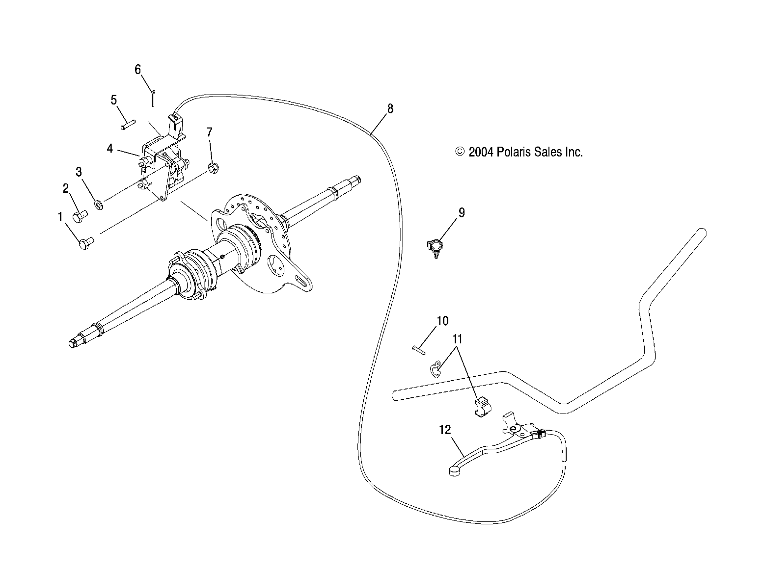 Part Number : 1910923 ASM-CALIPER PARK BRAKE  MECH