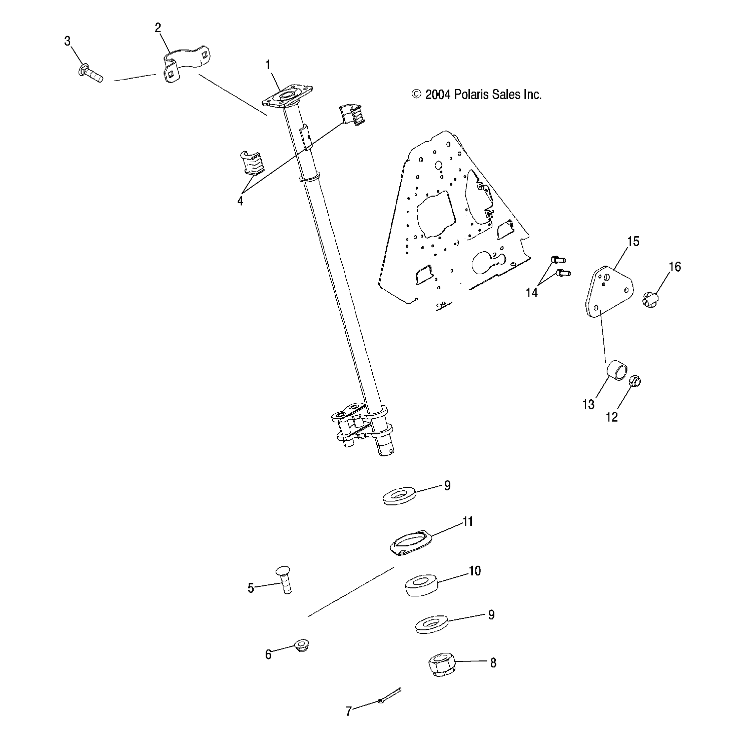 Part Number : 5248556-067 PLATE-STEERING LOCK BLK