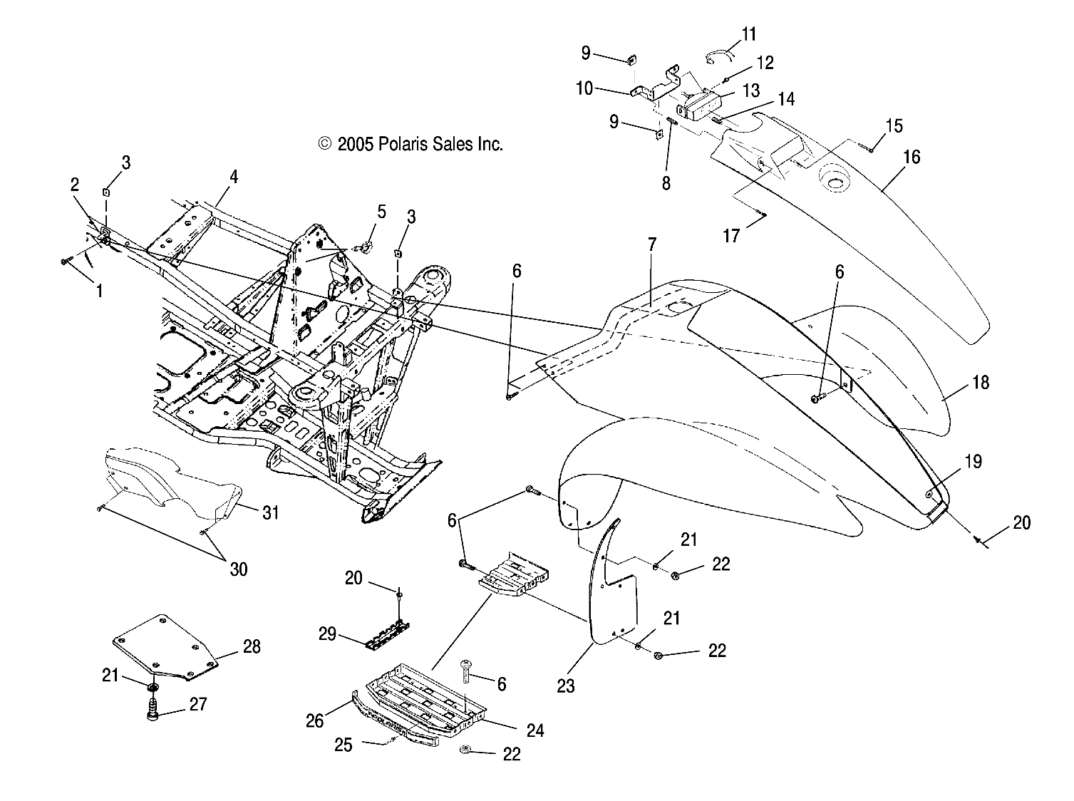 Foto diagrama Polaris que contem a peça 5432179-070