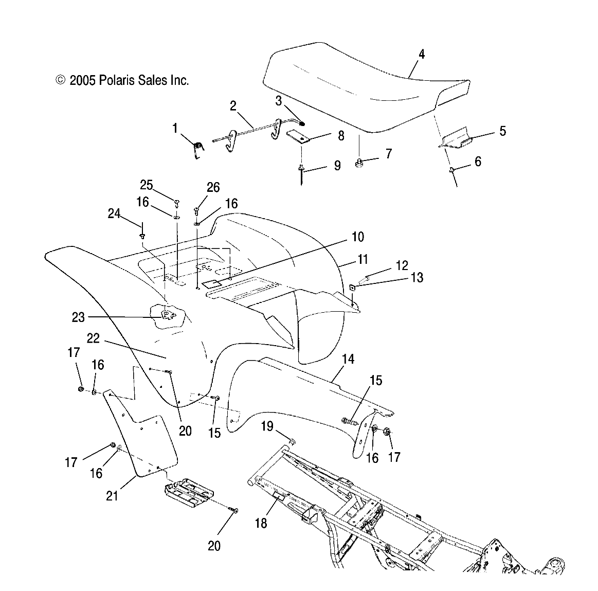 Foto diagrama Polaris que contem a peça 5431986