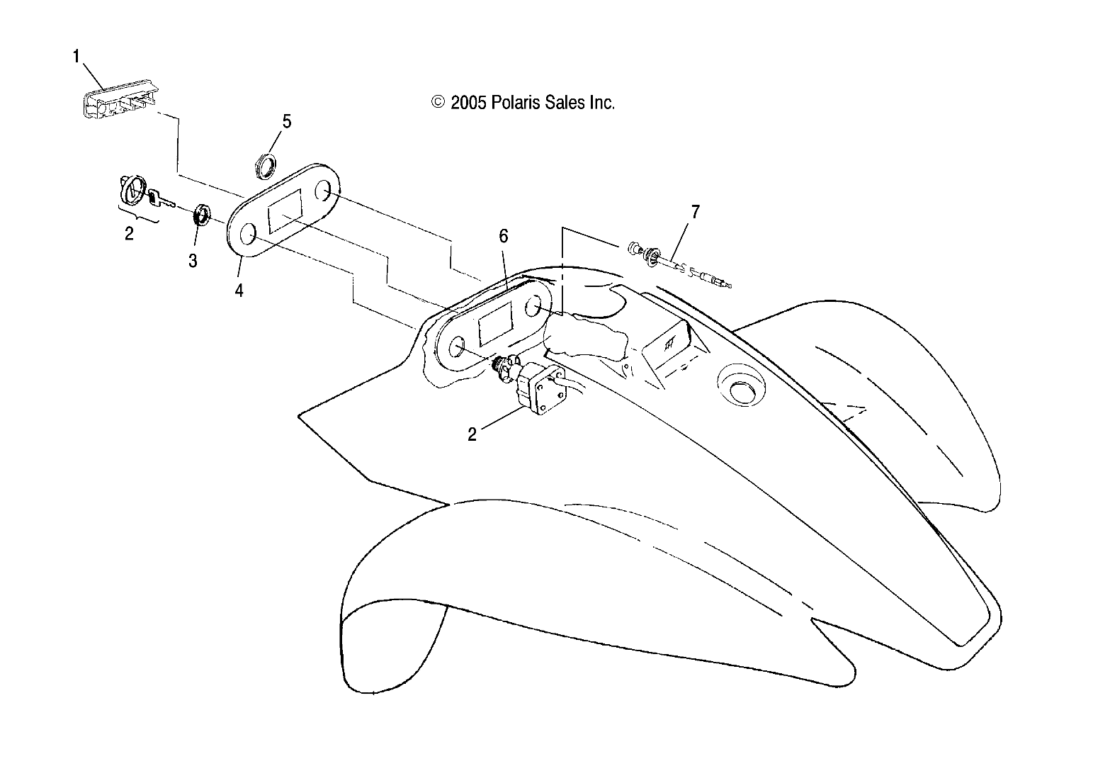 Foto diagrama Polaris que contem a peça 7081008