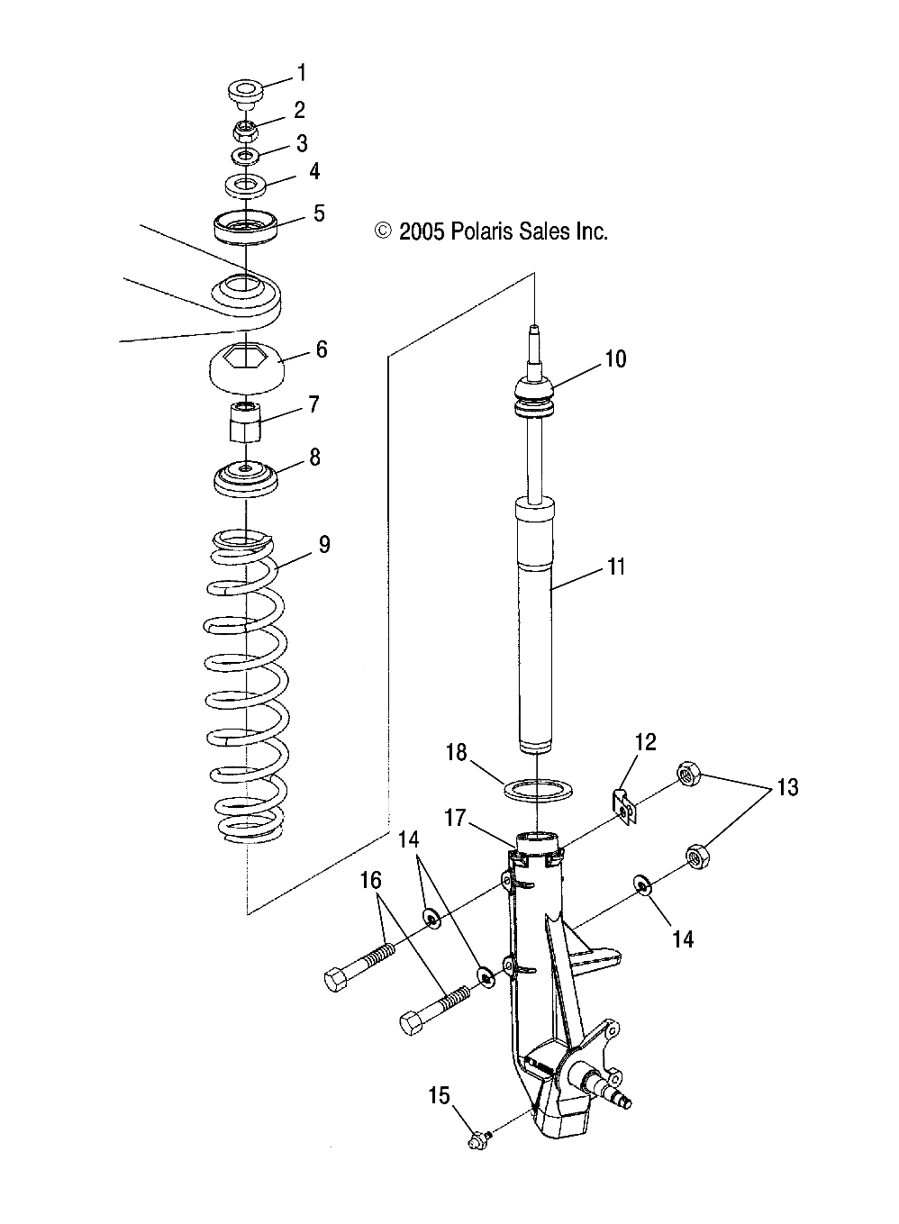 Foto diagrama Polaris que contem a peça 7042310-216