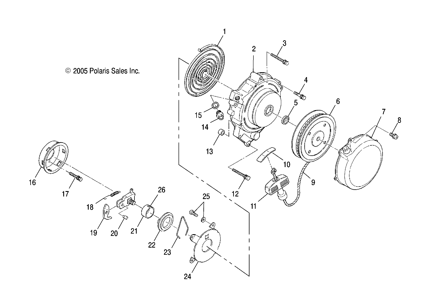 Foto diagrama Polaris que contem a peça 3083660