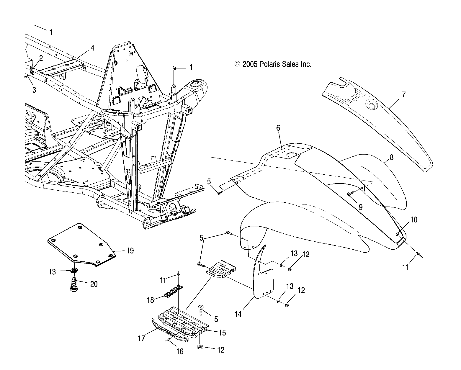 Foto diagrama Polaris que contem a peça 5244482-067