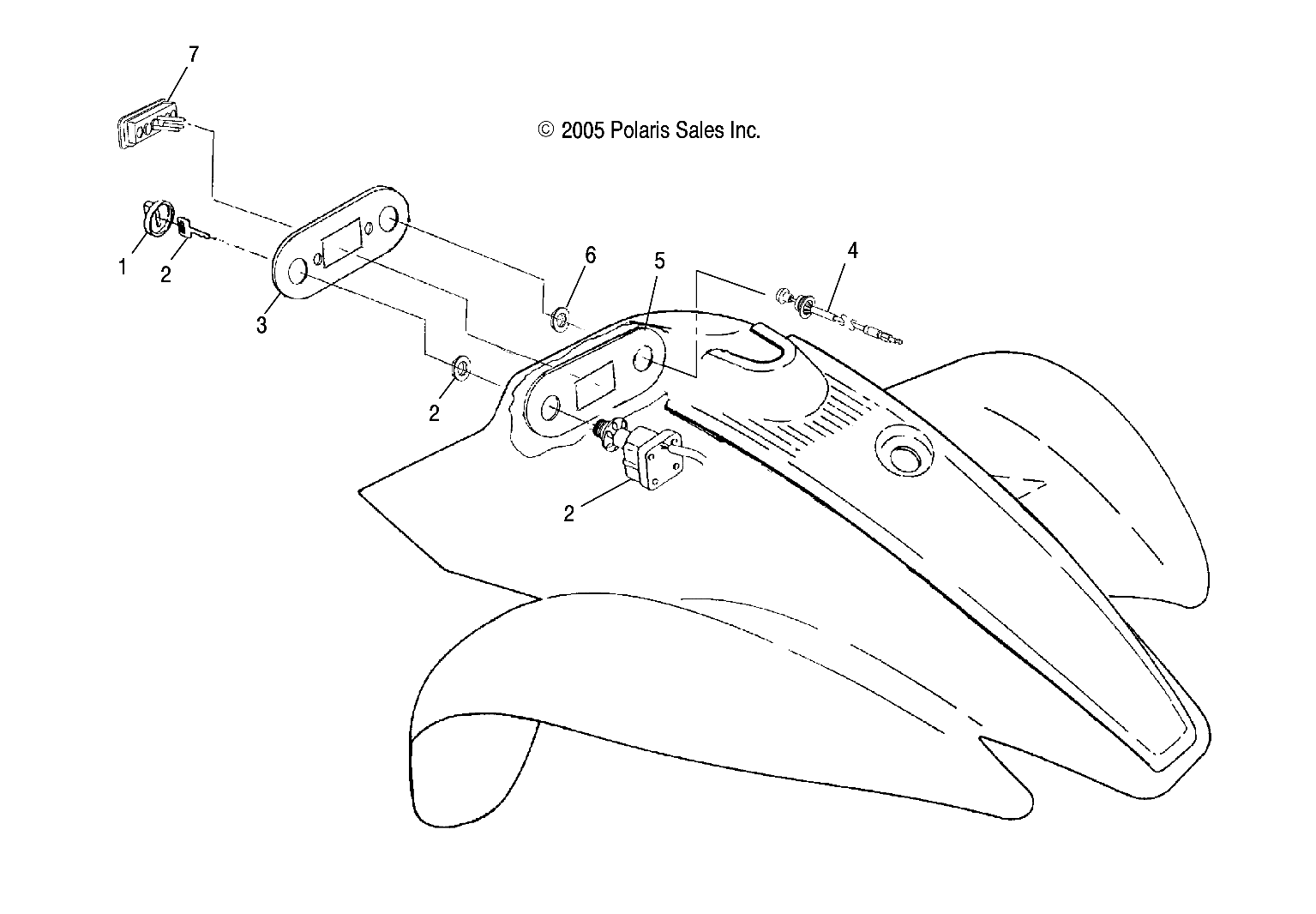 Foto diagrama Polaris que contem a peça 7081007