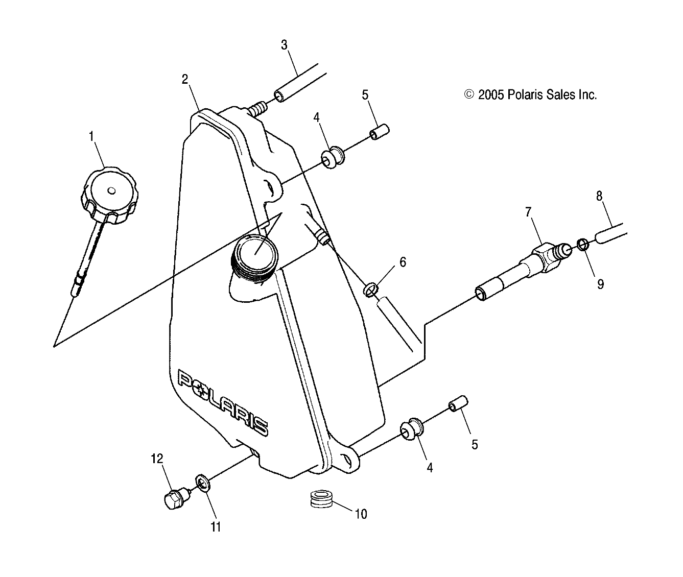 Foto diagrama Polaris que contem a peça 1261175