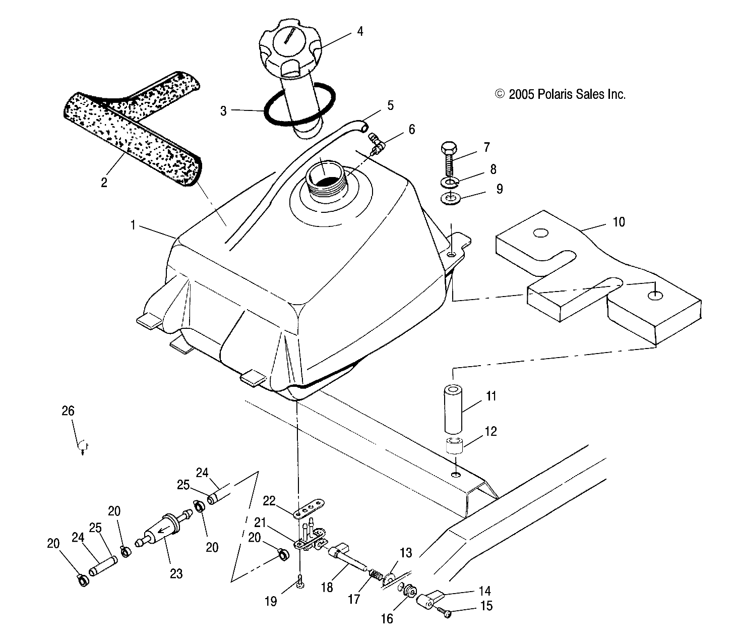 Foto diagrama Polaris que contem a peça 7512249