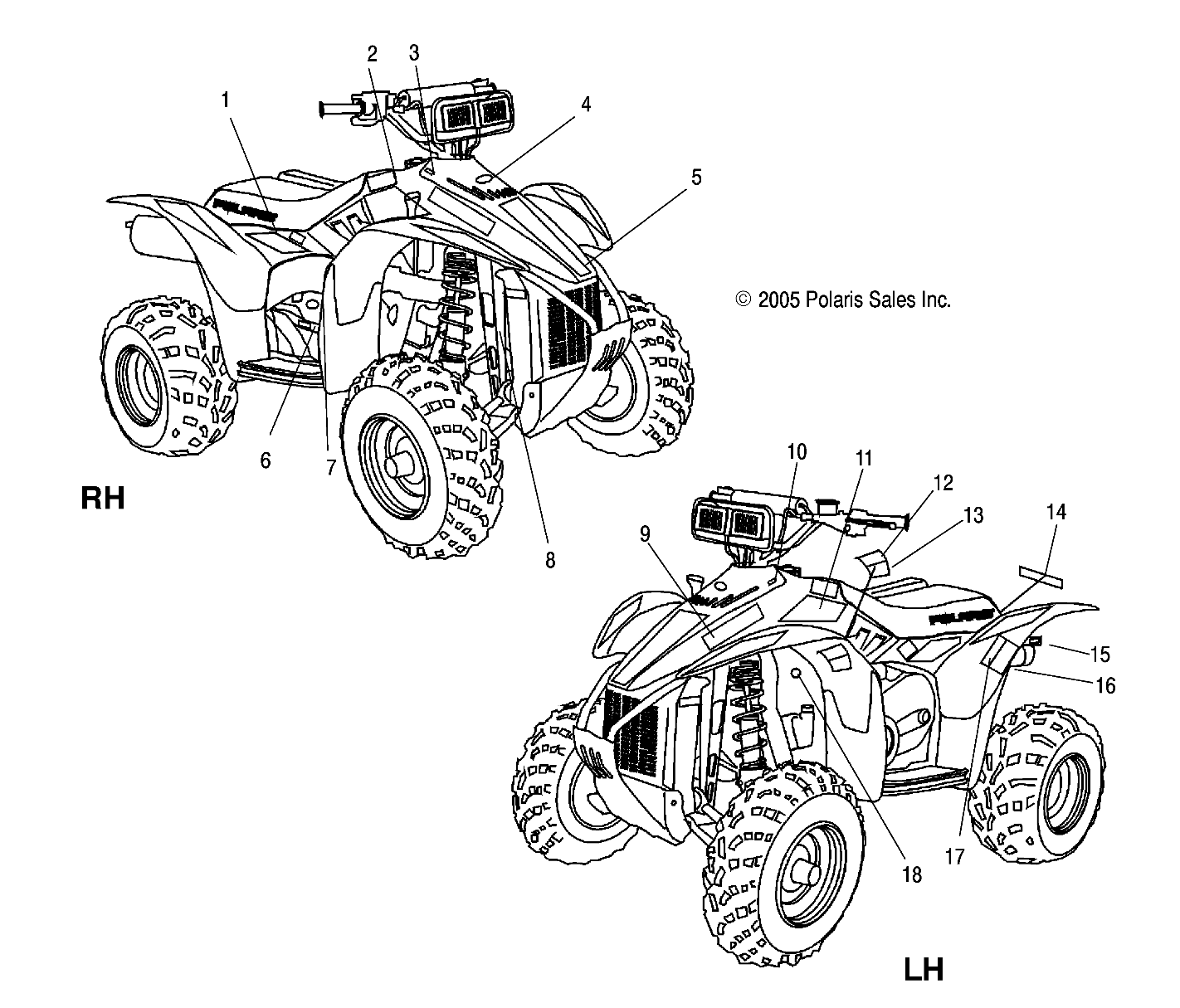 Foto diagrama Polaris que contem a peça 7077791