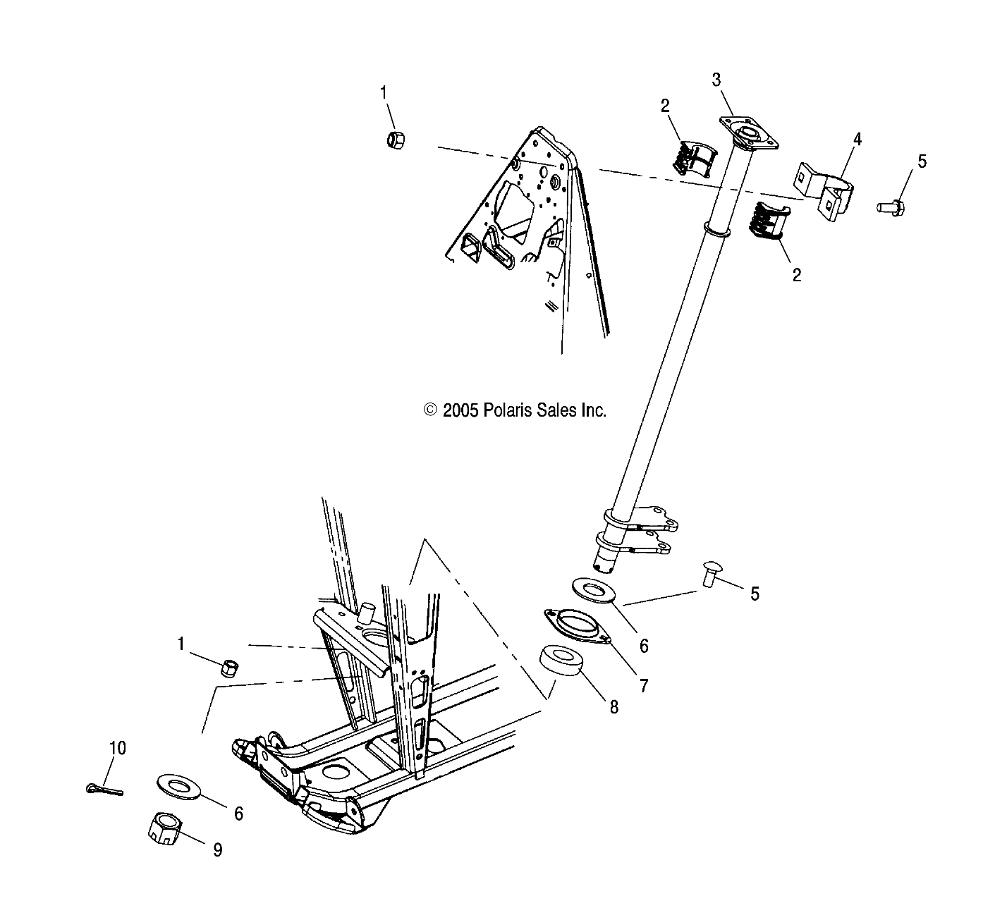 Foto diagrama Polaris que contem a peça 1822630-067