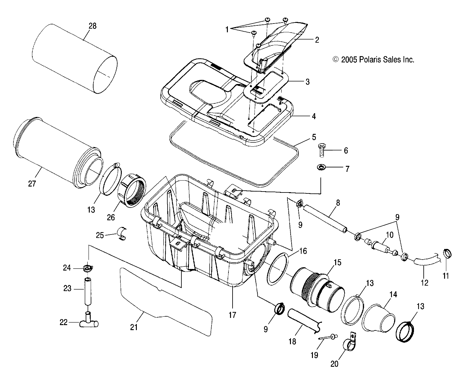 Foto diagrama Polaris que contem a peça 5811650