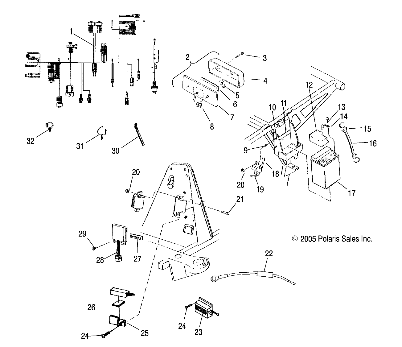 Foto diagrama Polaris que contem a peça 2461183