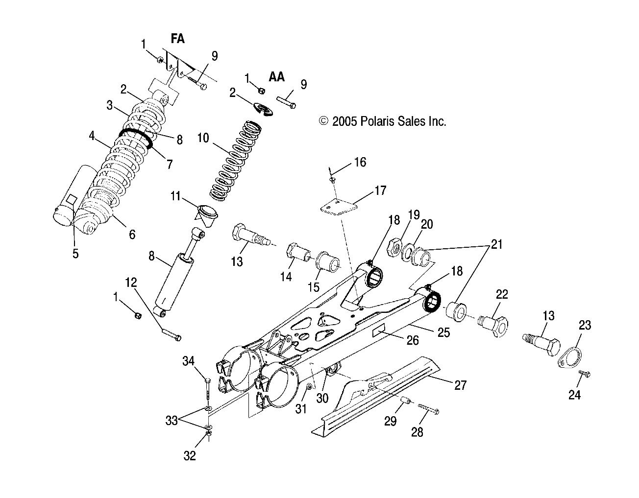 Part Number : 1541988-385 ASM-SWING ARM LONG TVL C. SLVR