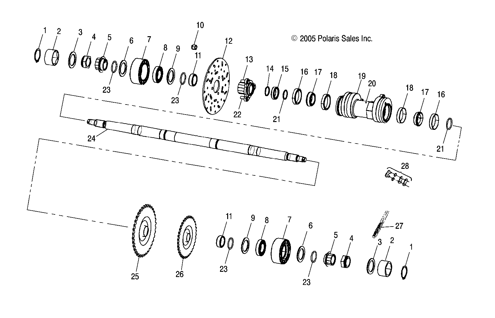 Foto diagrama Polaris que contem a peça 3610013