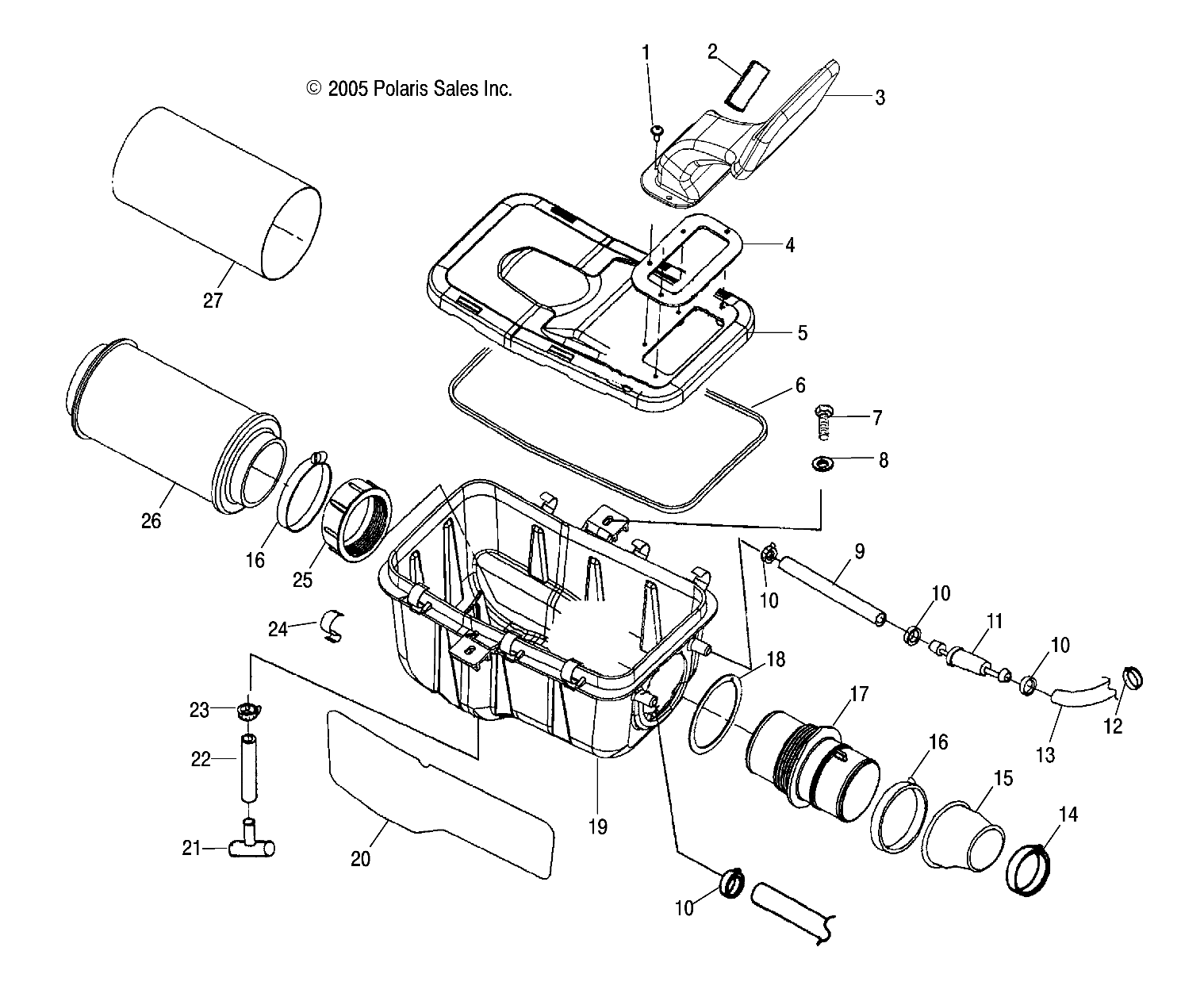 Foto diagrama Polaris que contem a peça 5411921