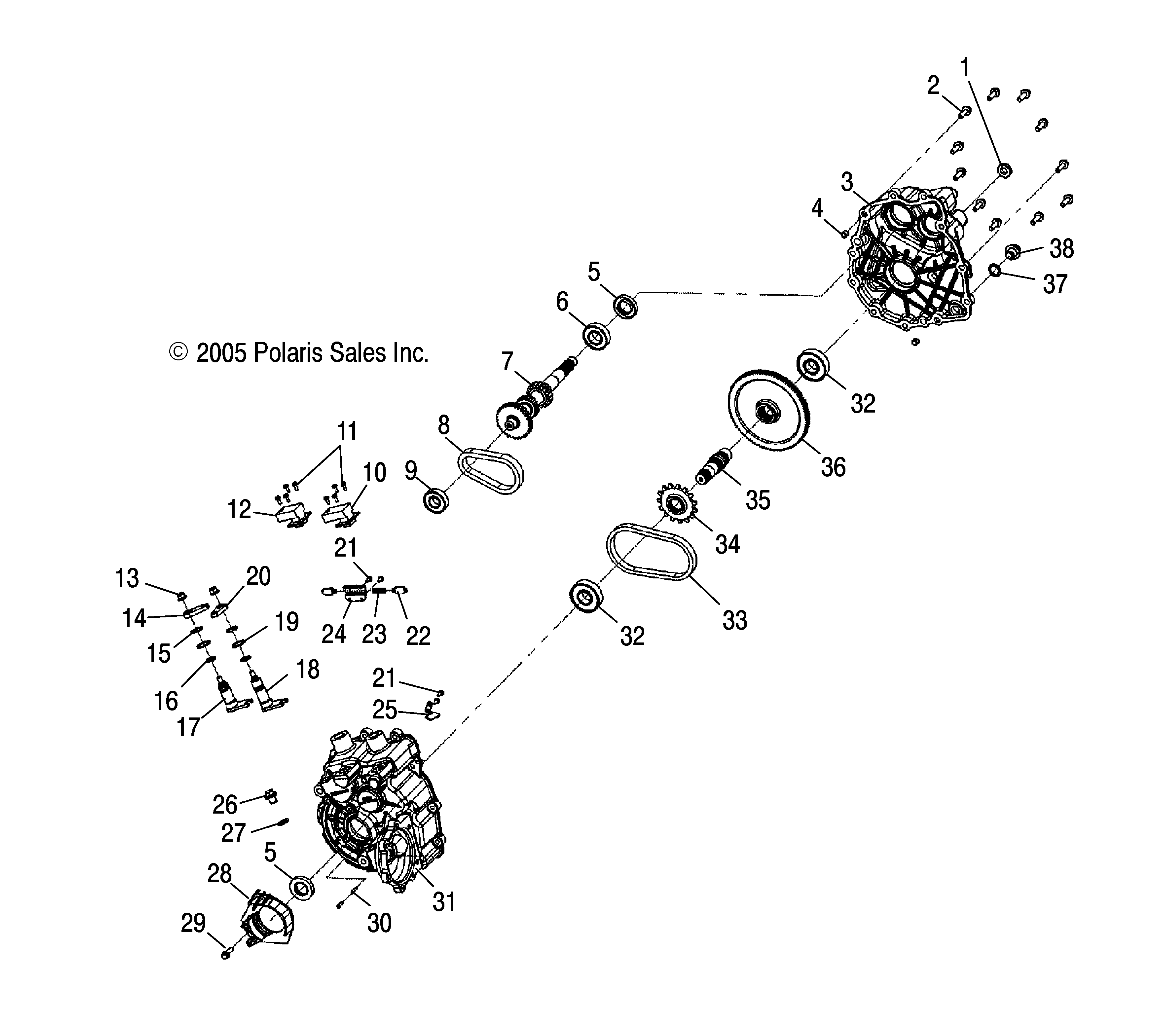 Foto diagrama Polaris que contem a peça 3233153