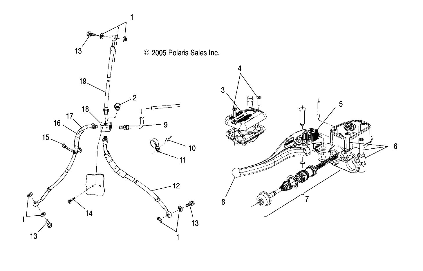 Foto diagrama Polaris que contem a peça 1910565