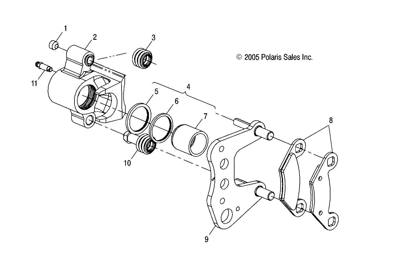 Foto diagrama Polaris que contem a peça 5410495