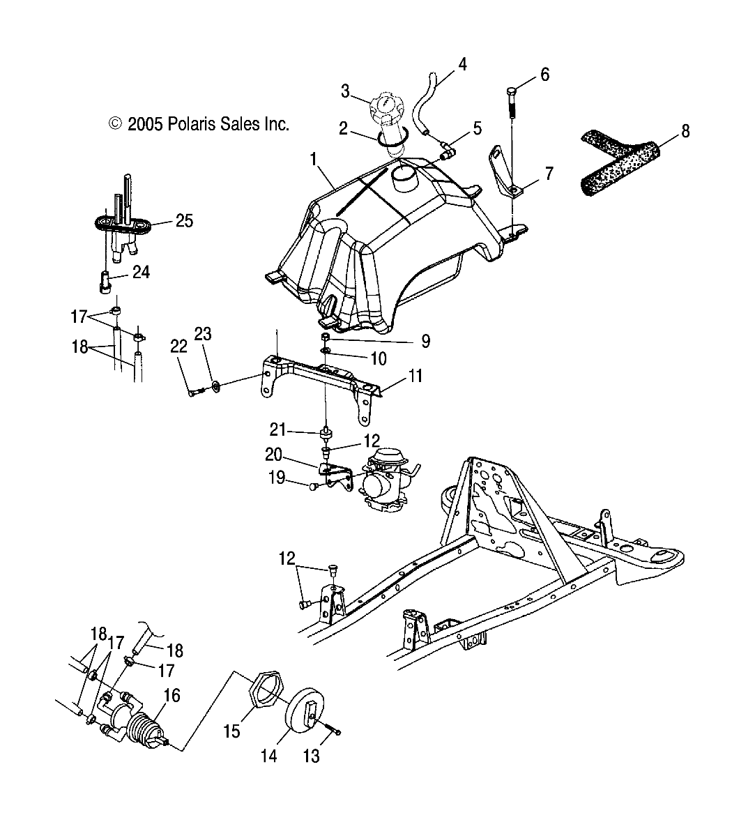 Foto diagrama Polaris que contem a peça 7512276