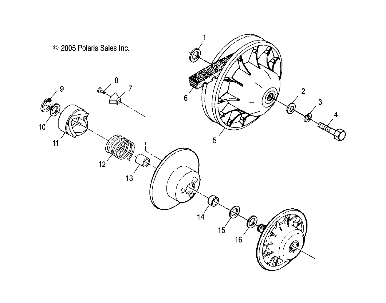 Foto diagrama Polaris que contem a peça 5430766